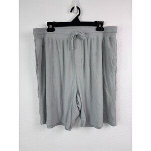 Tommy John men's‎ 2XL grey zen ribbed lounge shorts 8" inseam casual stretch
